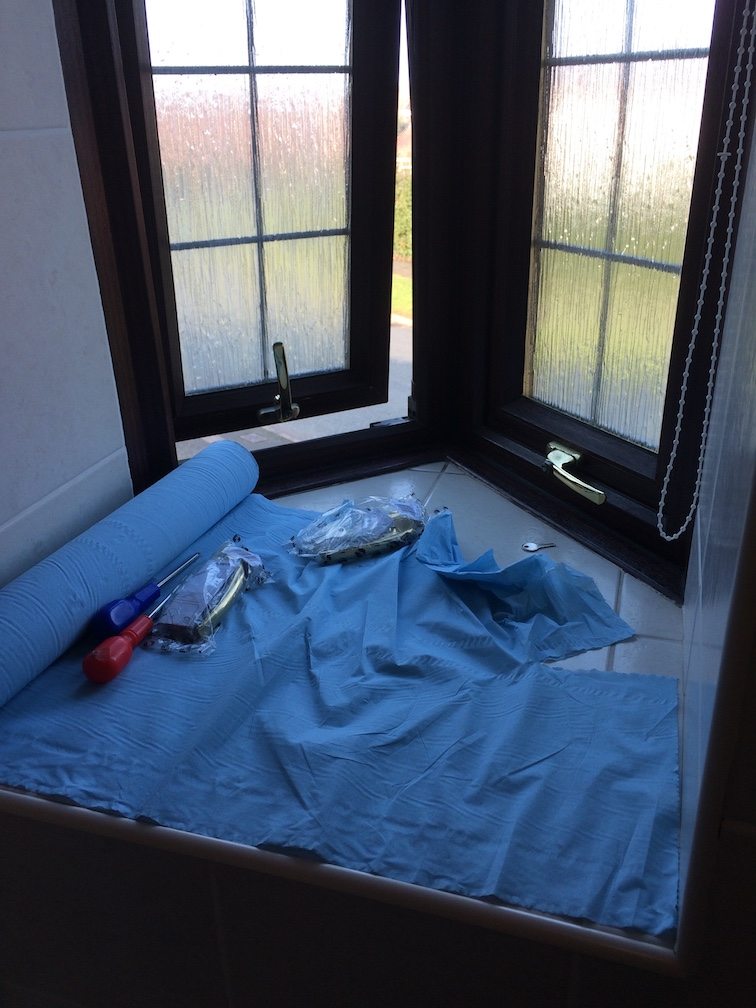 Pik Mik Mobile Locksmith in tamworth – Replacement UPVC Window Locks Fitting in Progress